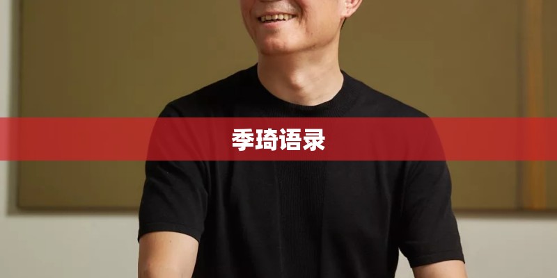 季琦语录