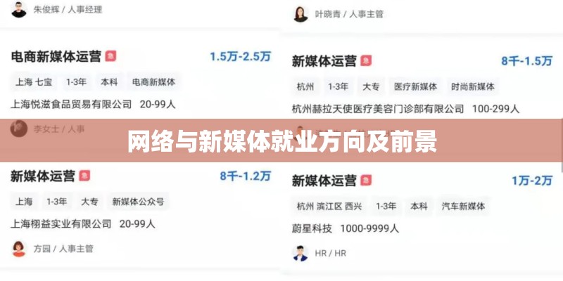 网络与新媒体就业方向及前景
