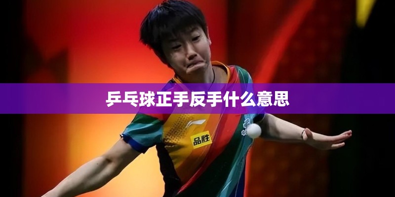 乒乓球正手反手什么意思