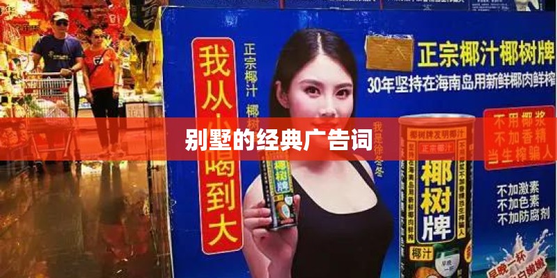 别墅的经典广告词