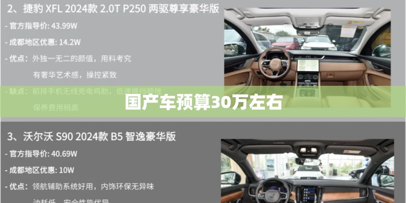 国产车预算30万左右 国产车预算30万左右