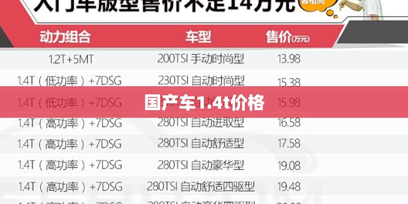 国产车1.4t价格 国产车1.4t价格