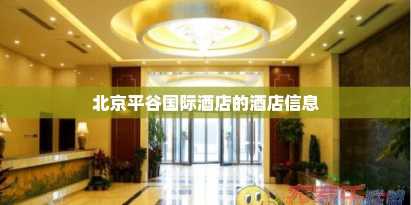 北京平谷国际酒店的酒店信息