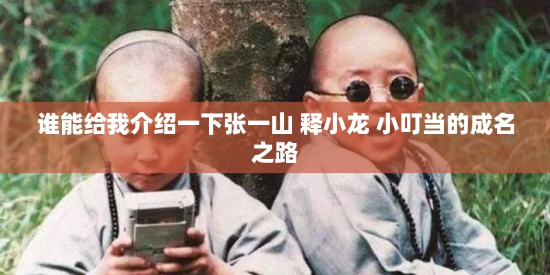 谁能给我介绍一下张一山 释小龙 小叮当的成名之路