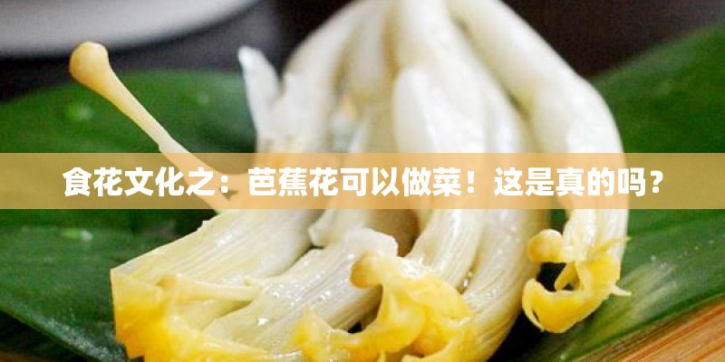 食花文化之：芭蕉花可以做菜！这是真的吗？