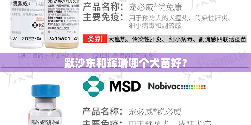 默沙东和辉瑞哪个犬苗好？