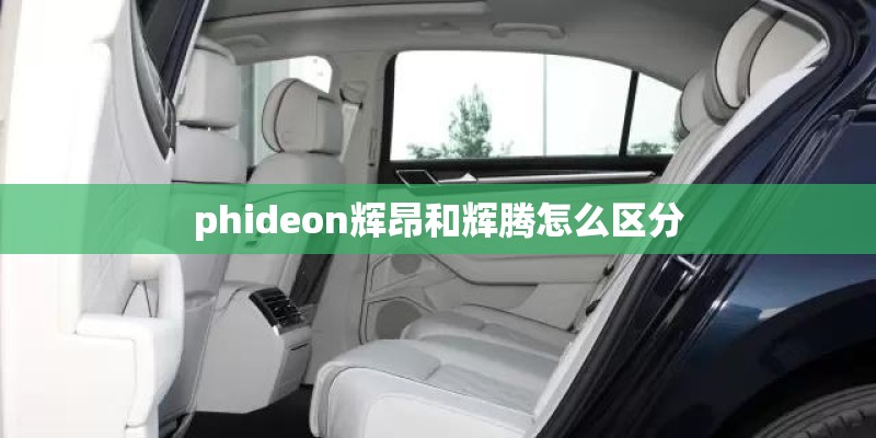 phideon辉昂和辉腾怎么区分
