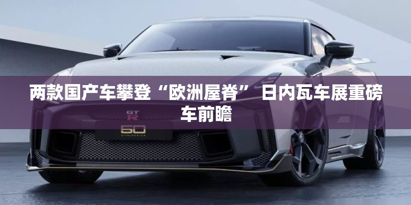 两款国产车攀登“欧洲屋脊” 日内瓦车展重磅车前瞻