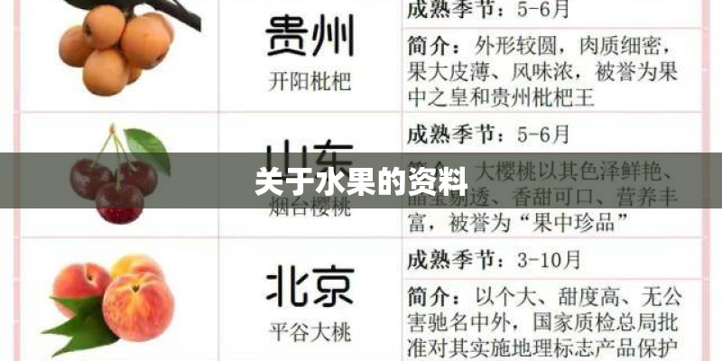 关于水果的资料