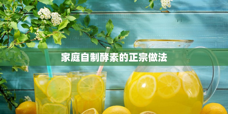 家庭自制酵素的正宗做法