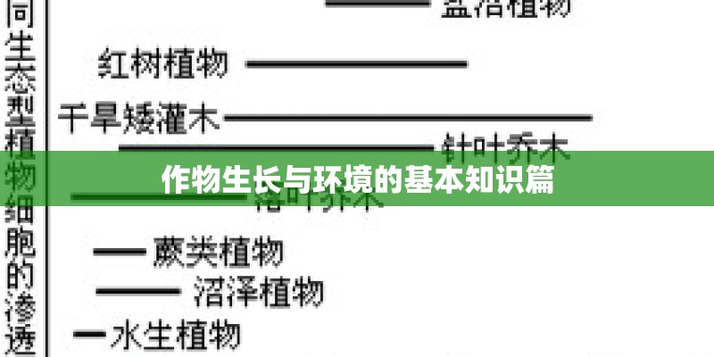 作物生长与环境的基本知识篇