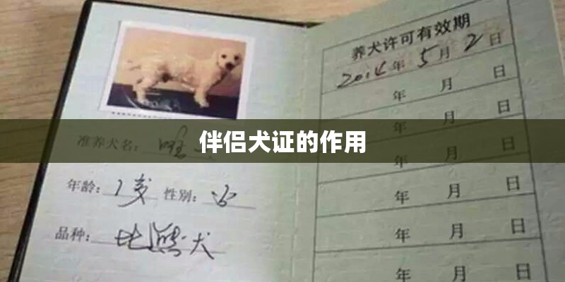 伴侣犬证的作用 伴侣犬证的作用