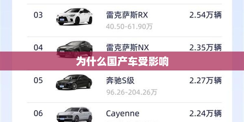 为什么国产车受影响 为什么国产车受影响