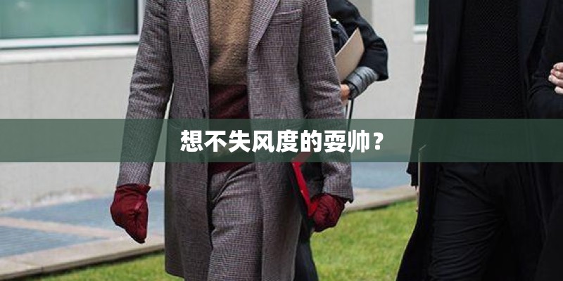想不失风度的耍帅？