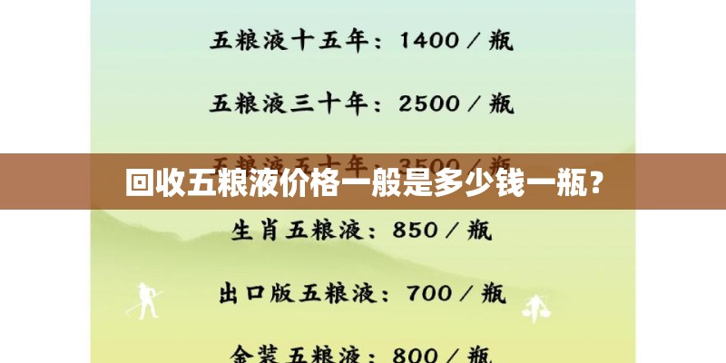 回收五粮液价格一般是多少钱一瓶？