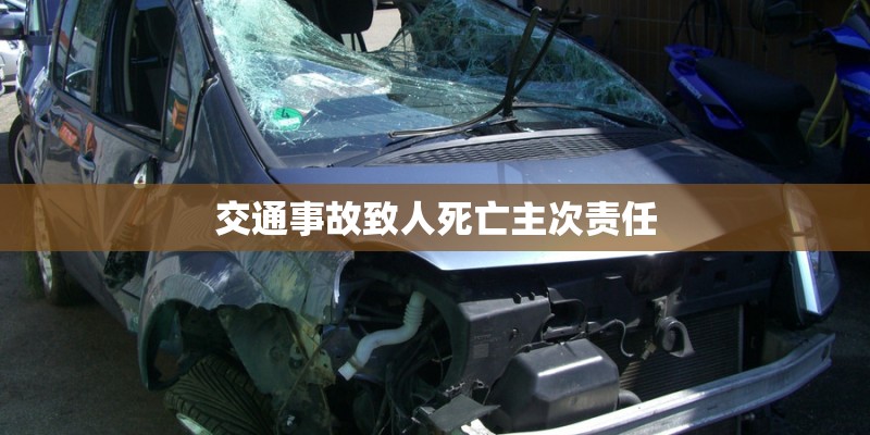 交通事故致人死亡主次责任