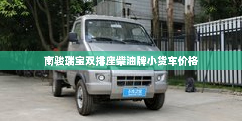 南骏瑞宝双排座柴油牌小货车价格