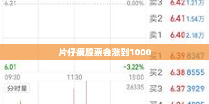 片仔癀股票会涨到1000