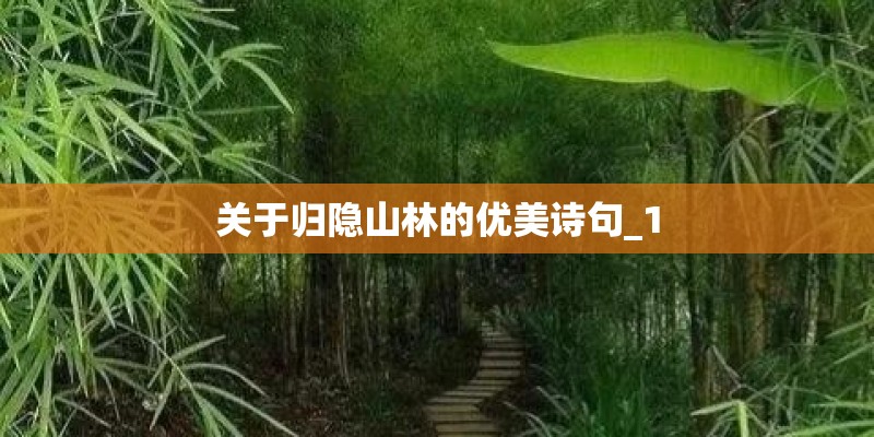 关于归隐山林的优美诗句_1