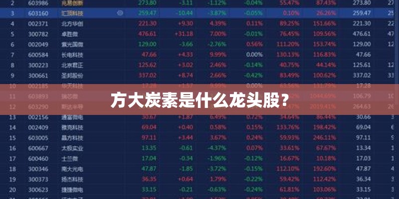 方大炭素是什么龙头股？