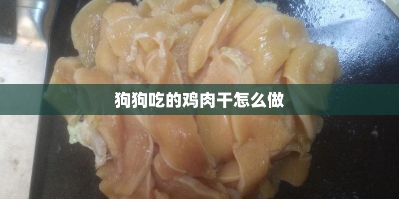 狗狗吃的鸡肉干怎么做