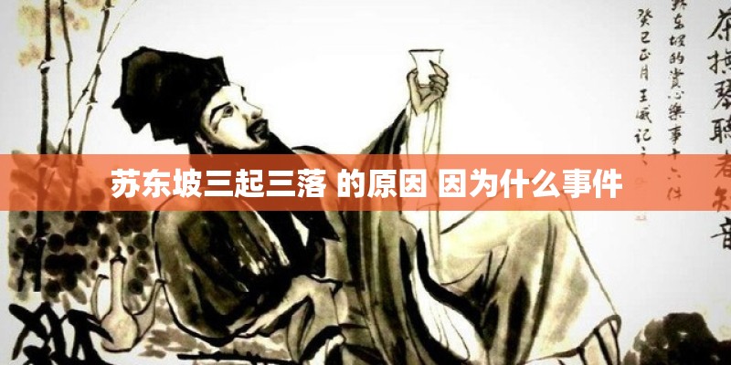 苏东坡三起三落 的原因 因为什么事件