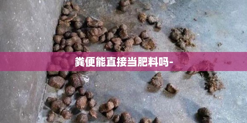 粪便能直接当肥料吗-