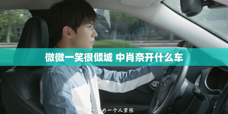 微微一笑很倾城 中肖奈开什么车