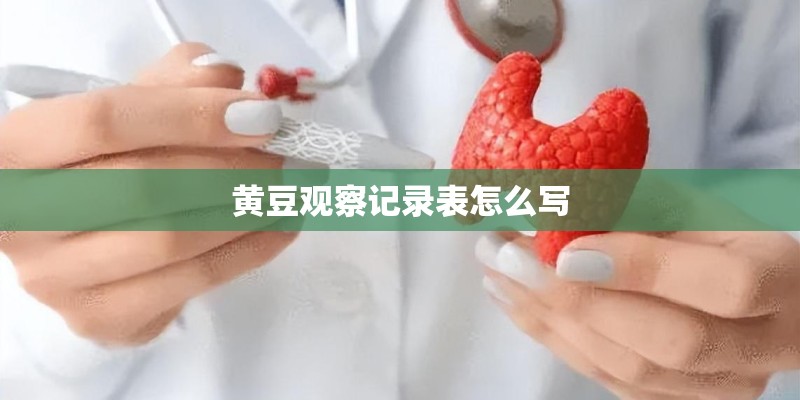 黄豆观察记录表怎么写