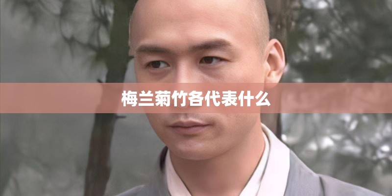 梅兰菊竹各代表什么