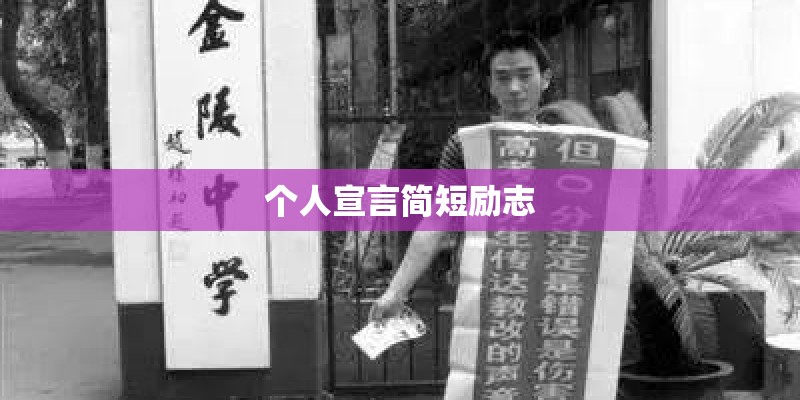 个人宣言简短励志