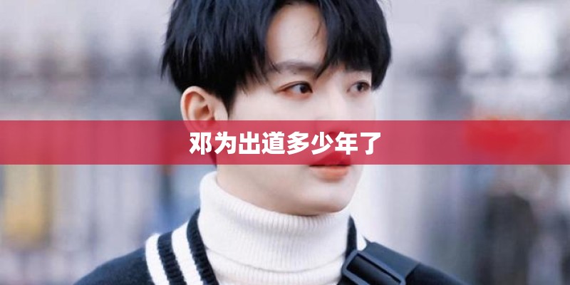 邓为出道多少年了