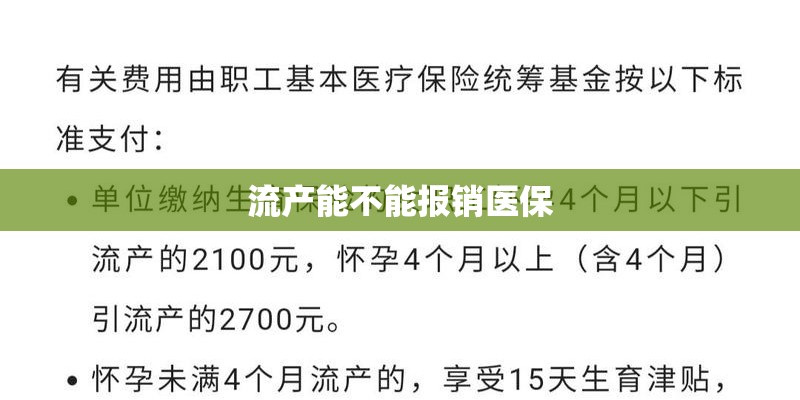 流产能不能报销医保