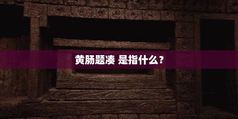 黄肠题凑 是指什么？