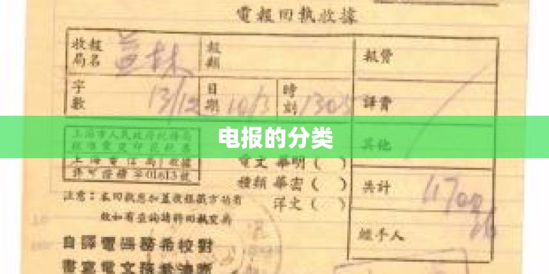 电报的分类