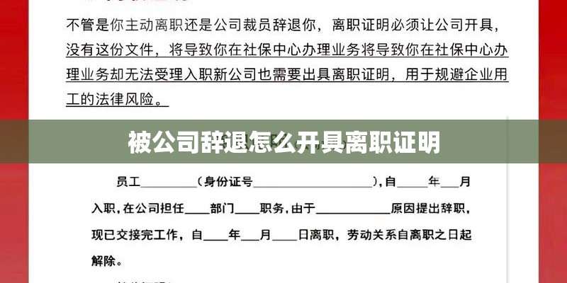 被公司辞退怎么开具离职证明