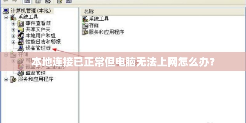 本地连接已正常但电脑无法上网怎么办？
