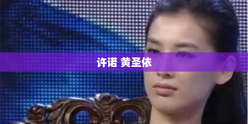 许诺 黄圣依