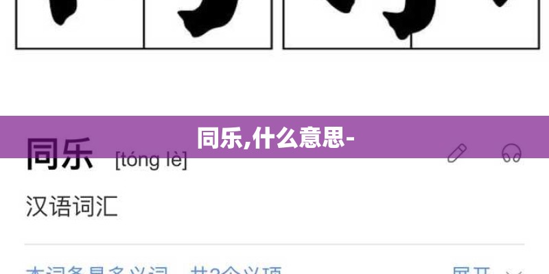 同乐,什么意思-