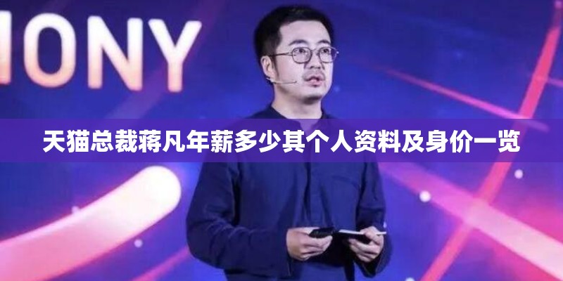 天猫总裁蒋凡年薪多少其个人资料及身价一览 天猫总裁蒋凡年薪多少其个人资料及身价一览