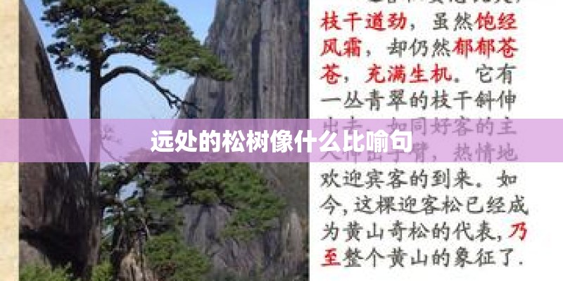 远处的松树像什么比喻句