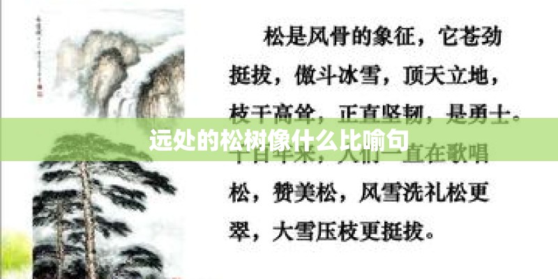 远处的松树像什么比喻句