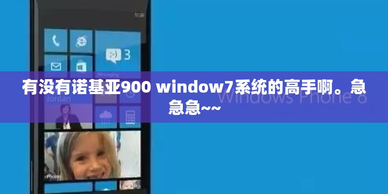 有没有诺基亚900 window7系统的高手啊。急急急~~