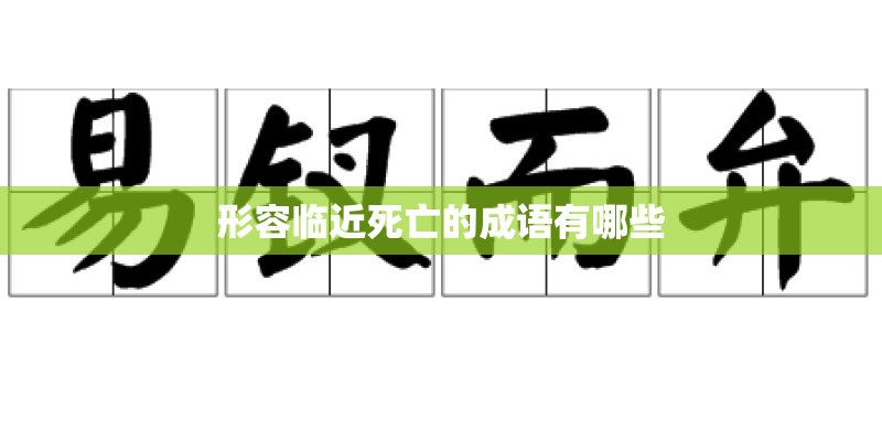 形容临近死亡的成语有哪些