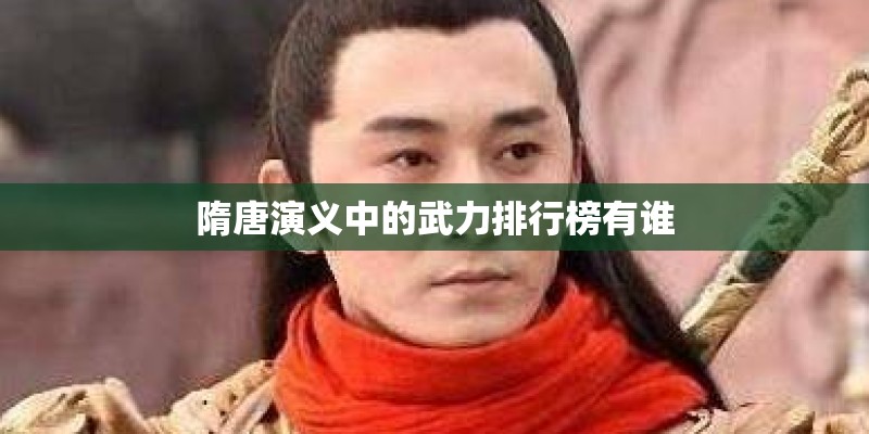 隋唐演义中的武力排行榜有谁