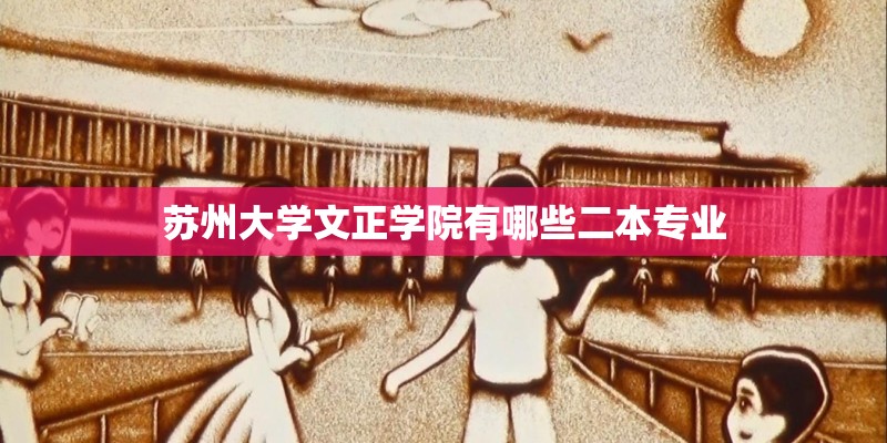 苏州大学文正学院有哪些二本专业