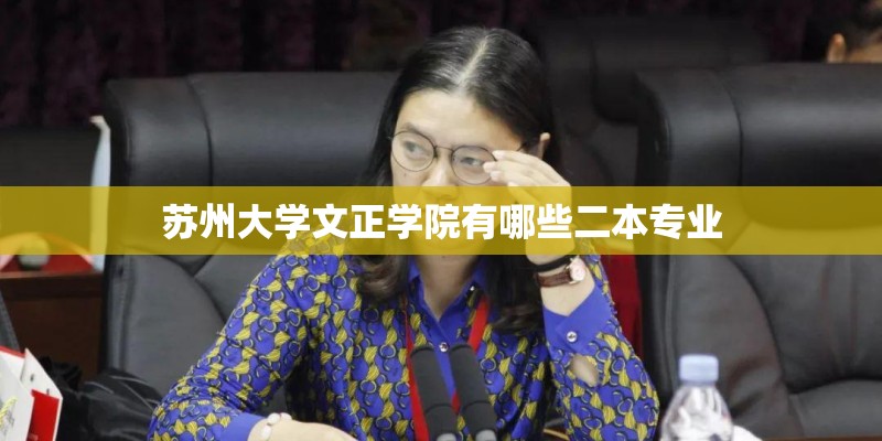 苏州大学文正学院有哪些二本专业