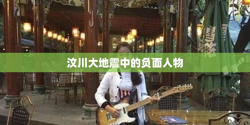 汶川大地震中的负面人物