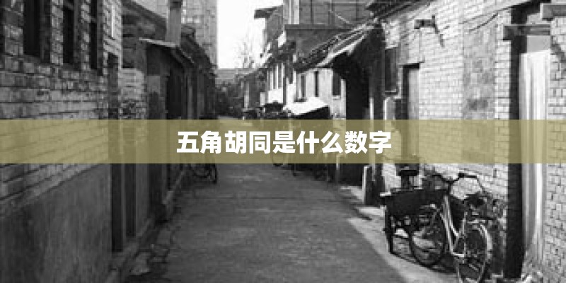 五角胡同是什么数字