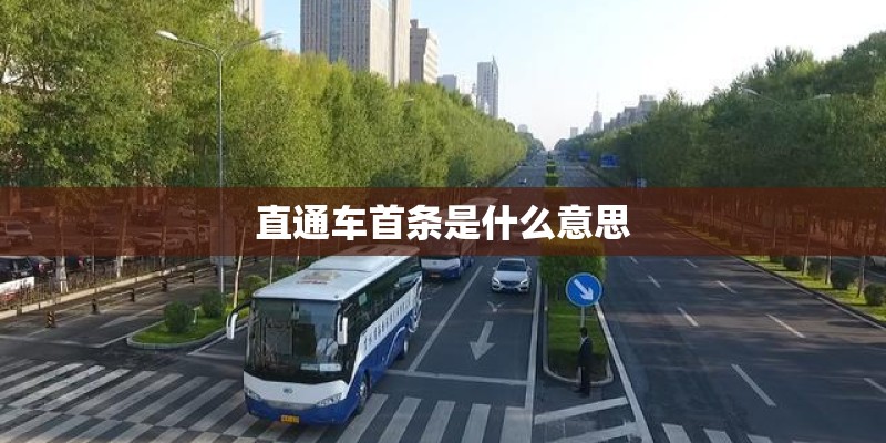 直通车首条是什么意思